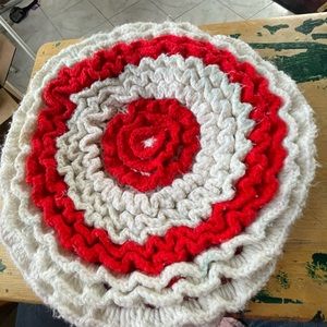 Crouched toilet cover and rug to match